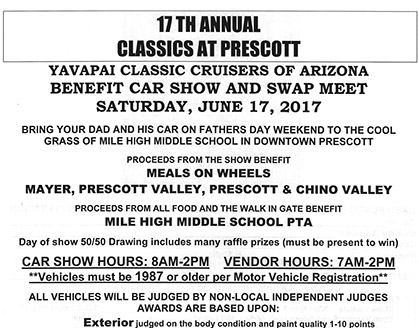 Yavapai Cruisers 17th Annual | Certified Transmissions, Inc.